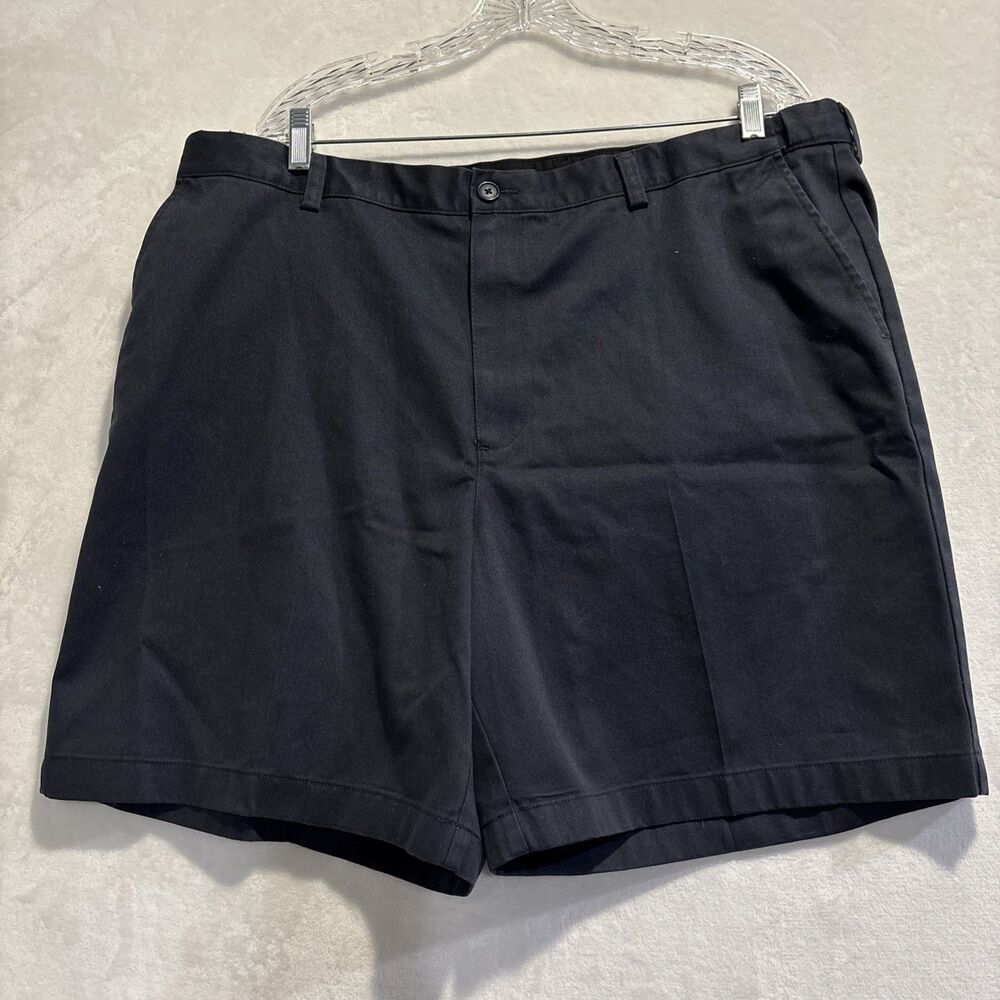 L.L. Bean Wrinkle Free Double L Chino Shorts Men's 40 Comfort Waist Navy Blue 8"